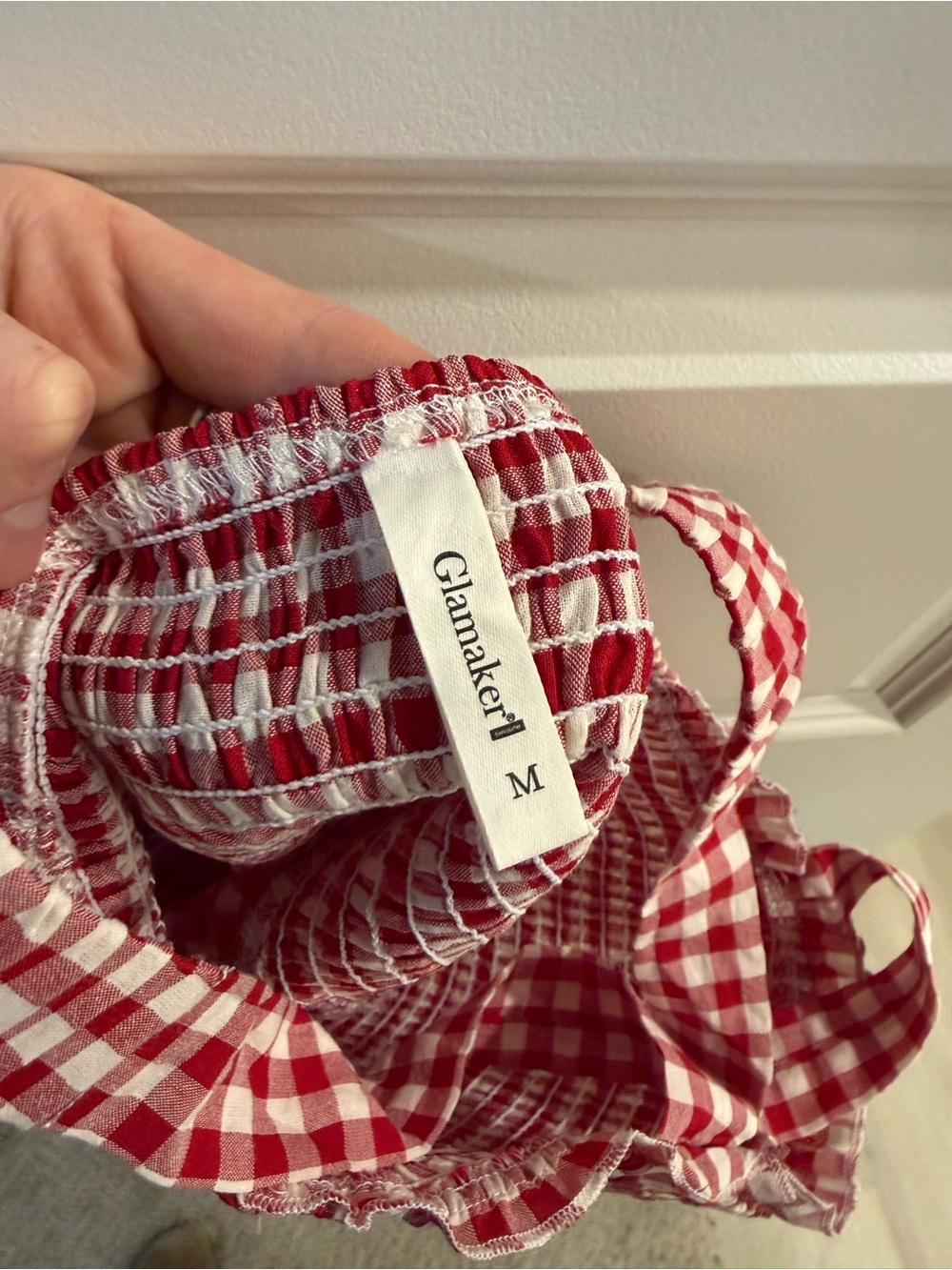 Red Gingham Top - Picture 3 of 3